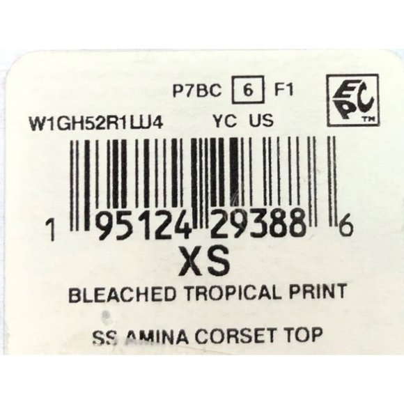 GUESS Womens Pink Textured Corset Style Cap Sleeve Scoop Neck Crop Top XS NWT - Picture 2 of 2